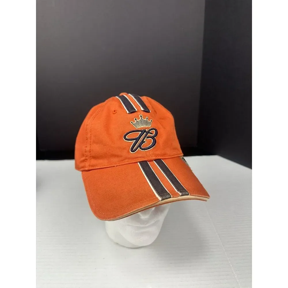 Dale Earnhardt Budweiser Chase Strapback Hat Orange With‎ Black Stripes